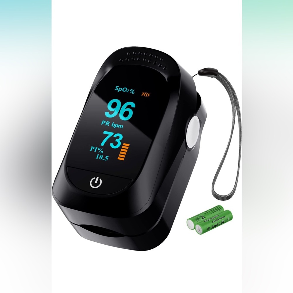 Black Fingertip Pulse Oximeter